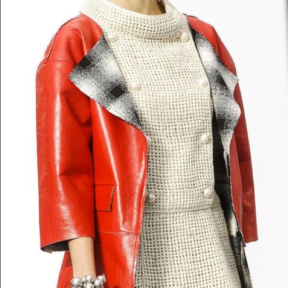 CHANEL Jackets & Blazers - Chanel red leather jacket